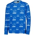 thumbnail image 2 of Youth Outerstuff Blue Detroit Lions All-Over-Print Long Sleeve T-Shirt and Pants Sleep Set, 2 of 5