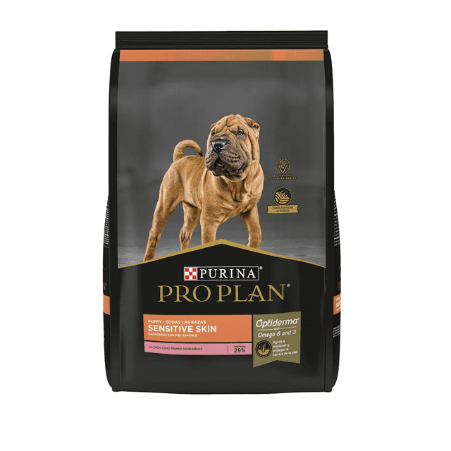 Combo Pro Plan Sensitive Skin Puppy 3 Kg MAS Dos Latas Royal Canin Adulto 385 gr