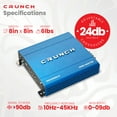 thumbnail image 3 of Crunch PowerDriveX 1000 Watt 4 Channel Exclusive Blue A/B Car Stereo Amplifier, 3 of 11