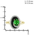 thumbnail image 4 of 3 1/2 Carat T.G.W. Chrome Diopside And Black & White Diamond Accent 14k Gold over Silver 3-Piece Jewelry set, 4 of 7