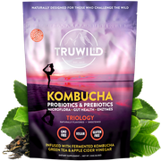 TRUWILD Natural Kombucha Probiotic Powder - Non-GMO, Gluten-Free, Vegan (Mix with Water and Drink) - 20 Servings