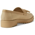 thumbnail image 4 of Franco Sarto Women's L-Carolynn 9 Lug Sole Loafers Beige 12M, 4 of 5