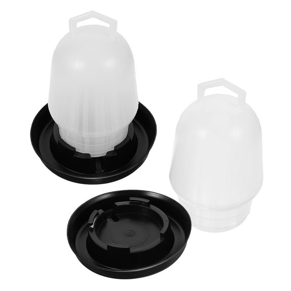 Raindrops Plastic Automatic Chicken Waterer Poultry Feeder Assorted Color 2Pcs