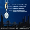 thumbnail image 2 of Gem Stone King 925 Silver and 10K Yellow Gold Sky Blue Aquamarine Pendant Necklace for Women | 1.20 Cttw | Gemstone March Birthstone | Oval 8X6MM | With 18 inch Chain, 2 of 6