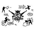 thumbnail image 3 of Calcomanías de pared Be Fearless con dibujos animados y acción para videojuegos, 3 of 3