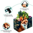 thumbnail image 3 of Fox Large Capacity Reusable Foldable Oxford Cloth Laundry Basket Beach Bag Shopping Basket Grocery Bags, 3 of 7