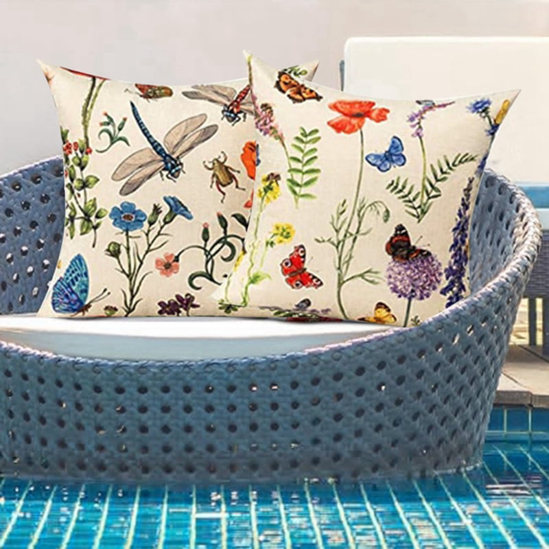 Outdoor Pillow Covers 18x18Inch Set of 4 Outdoor Waterproof Pillow Covers for Patio Furniture Garden