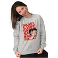 thumbnail image 5 of Betty Boop Sassy On Repeat Cute Women Crewneck Sweatshirt Brisco Brands X, 5 of 6