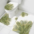 thumbnail image 3 of Sage Green Gold Bath Mat 3 Piece Bathroom Rug Set, Aesthetics Flower Boho Watercolor Art Non Slip Bath Rug Contour Mat and Toilet Lid Cover, Absorbent Shower Mats Soft Bath Rugs and Mats Sets, 3 of 8