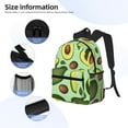 thumbnail image 3 of Pofeuu Avocado With Seeds Print Laptop Backpack Travel Canvas Backpack for School Lightweight and Comfortable Backpack College Backpack Schoolbag, 3 of 6