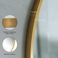 thumbnail image 2 of GLSLAND Bathroom Round Mirror Large Wall Mirror 20" Metal Border Decoration for Bedroom, Bathroom and Vanity table, Gold, 2 of 8