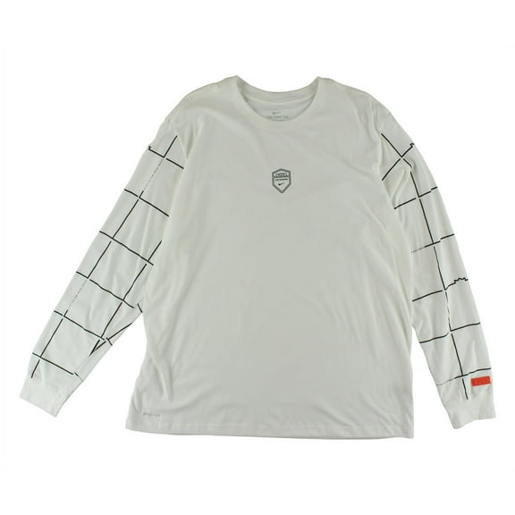 Nike Lebron Dri-Fit Basketball Long-Sleeve T-Shirt Mens Active Shirts & Tees Size M, Color: White