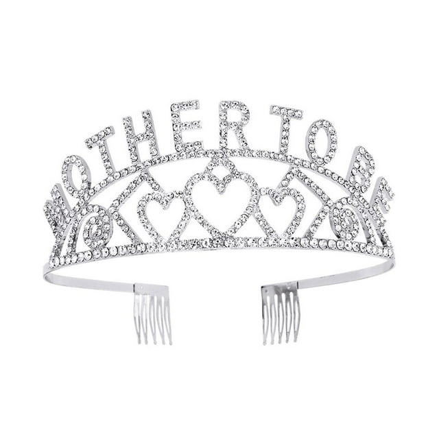 Diadema de Corona mayimx Tiara elegante con corazón de diamante