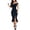 F-326Black, variant on ZHOGXU Women's Dress Sleeveless Strapless Solid Color Ruffle Split Fashion Comfortable Elegant Slim Fit Dresses For Casual Daily Wear,Black,L