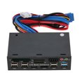 thumbnail image 3 of Graflsoa 5.25" Multi-Function Front Panel with 5-Slot Card Reader, Dual USB 3.0, eSATA, SATA, and Audio Ports for PC Internal Installation, 3 of 7