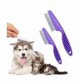 thumbnail image 1 of HAYAN Pet Hair Comb, Multifunctional Pet Grooming Brush, Fine-Tooth Stainless Grooming Massage Comb, Tear Stain Removal Comb for Small Dogs Puppies (Purple, 2 Count), 1 of 1