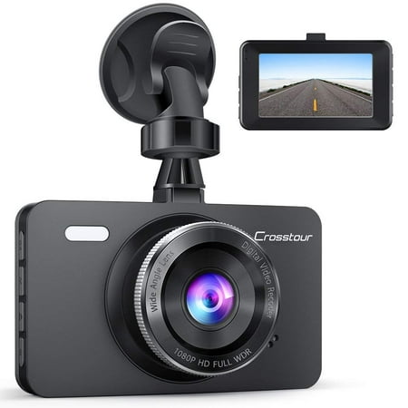 Dash Cam, Crosstour 1080P Car DVR Dashboard Camera Full HD with 3