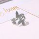 thumbnail image 1 of Anillo abierto ajustable con cuatro mariposas y circonitas con incrustaciones para niñas, 1 of 2