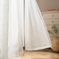 thumbnail image 3 of DriftAway Linen Curtains 84 Inches Long for Living Room Semi Sheer 2 Panels Farmhouse Natural Flax 3 Inch Rod Pocket Back Tab Boho Rustic Light Filtering Window Drapes for Bedroom Privacy Assured, 3 of 8