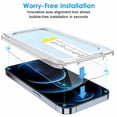 thumbnail image 2 of JETech One Touch Install Screen Protector for iPhone 14 Pro Max 6.7-Inch, Full Coverage Tempered Glass Film, Auto Alignment Tool Kit, HD Clear, 2-Pack, 2 of 6