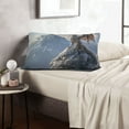thumbnail image 6 of Gukieu Silver Dragon Mountain Peaks Print Plush Pillow Cover, Hidden Zipper Pillow Protector without Pillow Core, Suitable for Bedroom, Office, Car Decoration-14"x20", 6 of 6