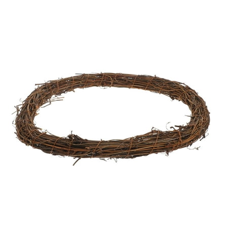 PAMINGONO 1Set Coffee Color Grapevine Wreath for Christmas Decorative Frame 35cm Diameter