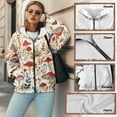 thumbnail image 6 of COEQINE Women's Long Sleeve Hoodie Oversized Sweatshirts Red Mushroom White Print Fashion Casual Wear Full Zipper Y2K Jacket Fall Outfits Tops with Pockets, XS, 6 of 7