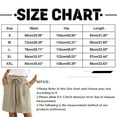 thumbnail image 3 of Women's Denim Shorts Womens Casual Solid Side Pockets Pants Shorts Elastic Waist Pockets Daily Mid Long Shorts,Gray Women's Shorts M, 3 of 5