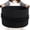 Black, variant on Small Woven Storage Baskets Cotton and Jute Rope Decorative Hamper, Blankets, Magazine and Keys, Cute Tassel Decor - Home Storage Container – 9.5'' x 7''