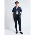 thumbnail image 2 of Free Assembly Men's Linen Blend Dobby Camp Shirt with Short Sleeves, Sizes S-3XL, 2 of 6