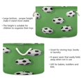thumbnail image 3 of Round Toy Storage Basket Foldable Storage Basket for Home Decor Laundry Basket20" x 14" Soccer Balls Pattern, 3 of 6