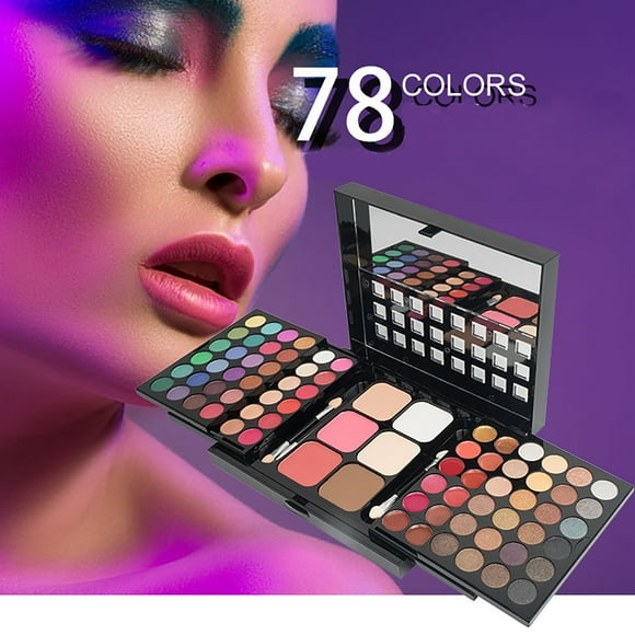 TopLLC Eyeshadow 78 Colors Foldable Retractable Makeup Eyeshadow Concealer Lip Gloss Set Eyeshadow palette