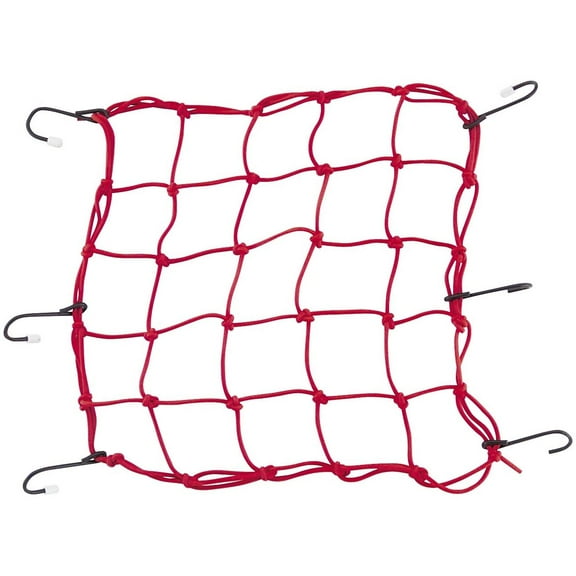 Emgo 15" x 15" Bungee Stretchy Cargo Net Red (78-60501)