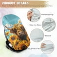 thumbnail image 6 of KUIFORTI Highland Cow Car Seat Sun Shade Cover Baby Car Seat Protector, Reflective Heat Protector for Keeping Infant Car Seat Cool, Easy to Install, 6 of 7