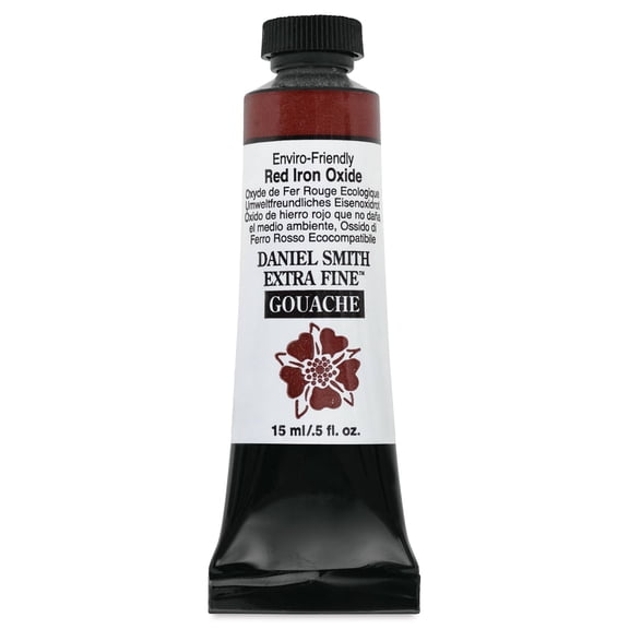 Daniel Smith Extra Fine Gouache - Red Iron Oxide, Enviro-Friendly, 15 ml Tube