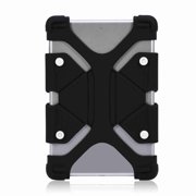 NFTIGB Universal Adjustable Silicone Tablet Case Protector for 9-12 inches / 22.8-30.5 cm Devices, Drop Resistance and Shockproof Cover with Built-in Stand, Black