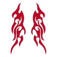 thumbnail image 2 of 1 Pair Stylish Flame Car-Styling Side Rearview Mirrors Decals Sticker Decor, 2 of 3
