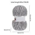thumbnail image 3 of Fur 100% Polyester Soft Super Chunky Fluffy Faux Fur Knitting and Crocheting Yarn 3.52 oz (100gr) 71 yds (60 m) (Gray), 3 of 6