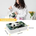 thumbnail image 5 of Panda Elegant PU Leather Display Case with Removable Compartment for Earring Organizer and Necklace Holder - Portable Storage Box, 5 of 6