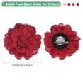 thumbnail image 3 of Uxcell 4 Paquete de Broches y Pines de Flor de Rosa para Mujeres, Pines de Solapa Delicados de Tela de Satén, Grandes Flores de Camelia para el Cabello en Rosa/Rosa Claro/Rojo Vino/Rojo, 3 of 7