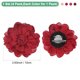thumbnail image 3 of Uxcell 4 Paquete de Broches y Pines de Flor de Rosa para Mujeres, Pines de Solapa Delicados de Tela de Satén, Grandes Flores de Camelia para el Cabello en Rosa/Rosa Claro/Rojo Vino/Rojo, 3 of 7