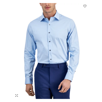 Tommy Hilfiger Men's Slim Fit Non Iron THFlex Supima Performance Stretch  Check Dress Shirts Blue Size 17.5X34-35 - Walmart.com