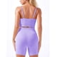 thumbnail image 2 of Conjunto de entrenamiento sin costuras para mujer Trajes de yoga de 2 piezas Pantalones cortos activos Sujetador deportivo sexy Adepaton LRWJ020-5, 2 of 3