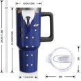 thumbnail image 2 of Pilot Gifts for Men, 40 Oz Tumbler Cup with Handle and Lid Straw, Aviation Lovers Gifts for Him Her Birthday Gift Ideal, Pilots Airplane Stainless Steel Mug Water Bottle, 2 of 6