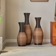 thumbnail image 2 of 3-piece Retro Handmade Rattan Flower Vase, Tall Large Floor Vase, Multicolor Finish, 2 of 7