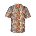 thumbnail image 4 of Xecao Funny Dogs Family print Hawaiian shirt - a stylish short-sleeve button-down for men, perfect for casual beach and tropical outings., 4 of 9
