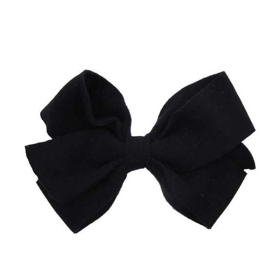 Motique Accessories Black Sweatshirt Fleece Hair Bow Hair Clip Large, One Size Fits for Teens Girls