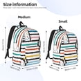 thumbnail image 3 of Bixox Cartoon Dinosaurs Printing Canvas Backpack Lightweight Casual Travel Backpack School Backpack Fits 15.6 Inch Notebook, 3 of 5