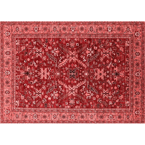 Ahgly Company Indoor Rectangle Oriental Red Industrial Area Rugs, 3' x 5'