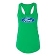 thumbnail image 2 of Wild Bobby, Ford Motors Blue Logo, Cars and Trucks, Women Racerback Tank Top, Kelly, Medium, 2 of 4